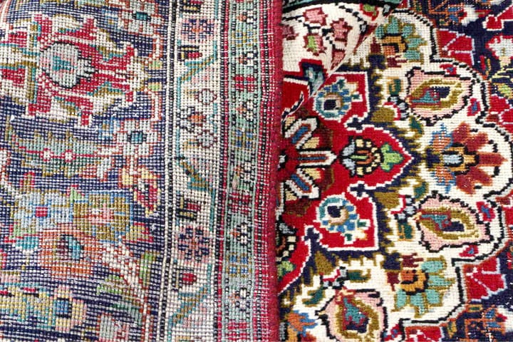 Käsinsolmittu Persialainen matto 242x335 cm Vintage - Punainen/Tummansininen - Persialainen matto - Itämainen matto