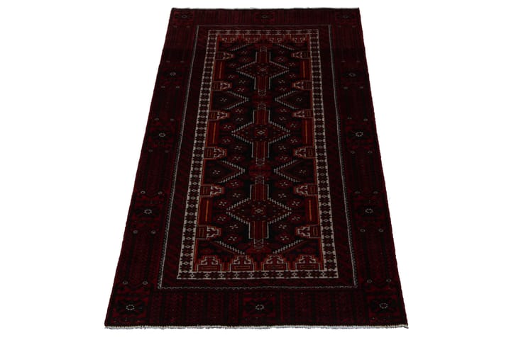 Käsinsolmittu Persialainen Matto 98x207 cm - Tummansininen / Punainen - Persialainen matto - Itämainen matto