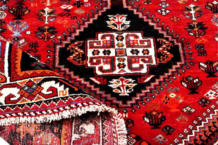 Käsinsolmittu persialainen Matto 179x253 cm - Punainen/Beige - Persialainen matto - Itämainen matto