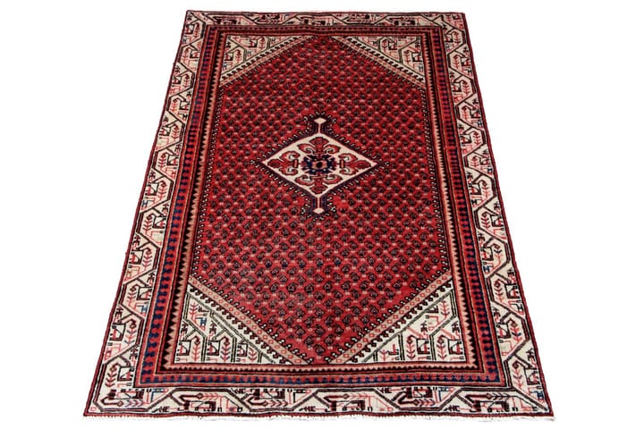 Käsinsolmittu Persialainen Patinamatto 118x200 cm - Punainen/Beige - Persialainen matto - Itämainen matto