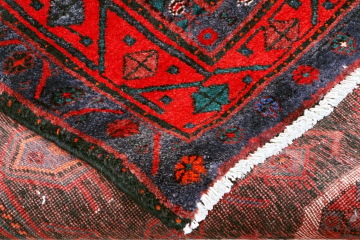 Käsinsolmittu persialainen Matto 144x342 cm - Tummansininen / Punainen - Persialainen matto - Itämainen matto
