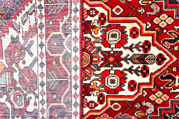 Käsinsolmittu persialainen matto 152x258 cm - Punainen/Beige - Persialainen matto - Itämainen matto