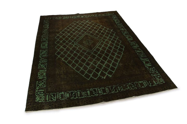 Käsinsolmittu Persialainen Villamatto 284x382 cm Vintage - Ruskea / Vihreä - Persialainen matto - Itämainen matto
