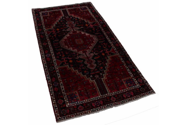 Käsinsolmittu persialainen matto 160x305 cm - Punainen/Tummansininen - Persialainen matto - Itämainen matto
