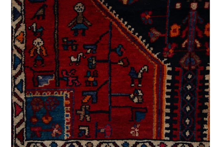 Käsinsolmittu persialainen matto 141x261 cm - Tummansininen - Persialainen matto - Itämainen matto