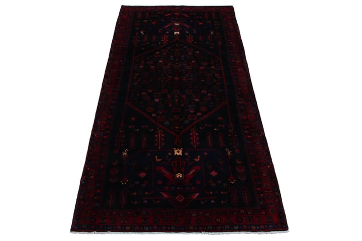 Käsinsolmittu persialainen matto 152x350 cm - Musta / Punainen - Persialainen matto - Itämainen matto