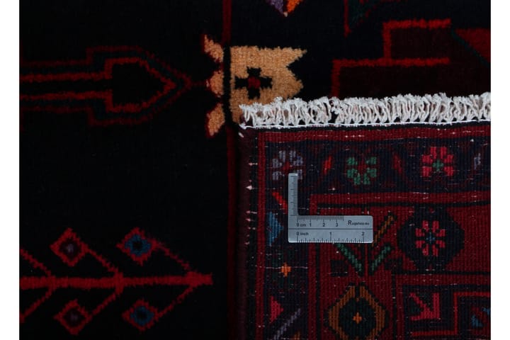 Käsinsolmittu persialainen matto 152x350 cm - Musta / Punainen - Persialainen matto - Itämainen matto