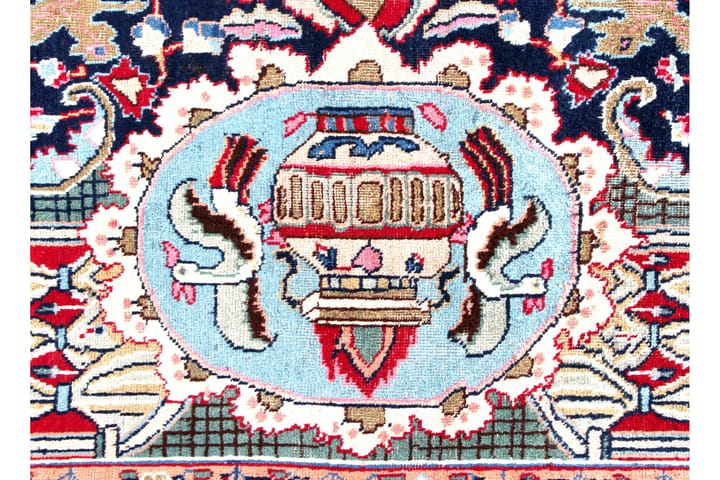 Käsinsolmittu persialainen matto 129x311 cm - Tummansininen / Punainen - Persialainen matto - Itämainen matto