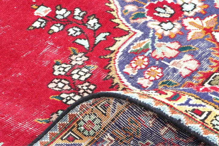 Käsinsolmittu Persialainen Tilkkumatto 198x290 cm Kelim - Punainen/Tummansininen - Persialainen matto - Itämainen matto