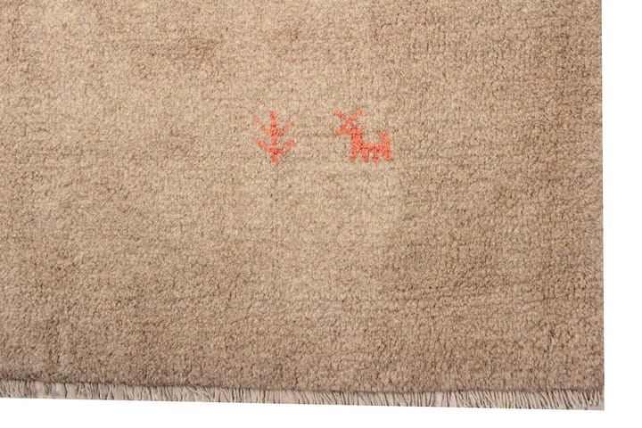 Käsinsolmittu Persialainen Villamatto 206x280 cm Gabbeh Shir - Tummanbeige - Persialainen matto - Itämainen matto