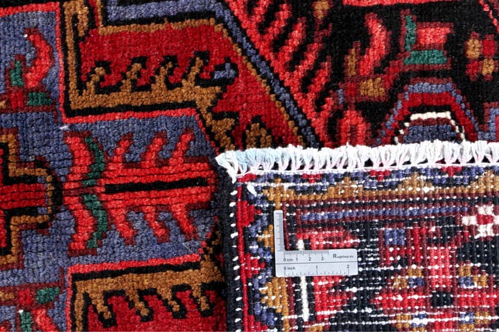 Käsinsolmittu persialainen matto 203x265 cm - Punainen/Tummansininen - Persialainen matto - Itämainen matto