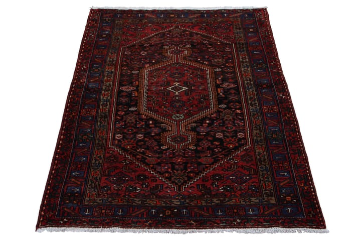 Käsinsolmittu persialainen matto 154x235 cm - Tummansininen / Punainen - Persialainen matto - Itämainen matto
