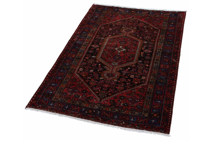 Käsinsolmittu persialainen matto 154x235 cm - Tummansininen / Punainen - Persialainen matto - Itämainen matto