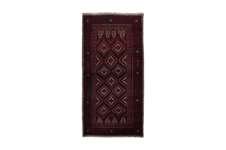 Käsinsolmittu Persialainen Matto Aalto 90x193 cm Kelim - Punainen/Musta - Persialainen matto - Itämainen matto