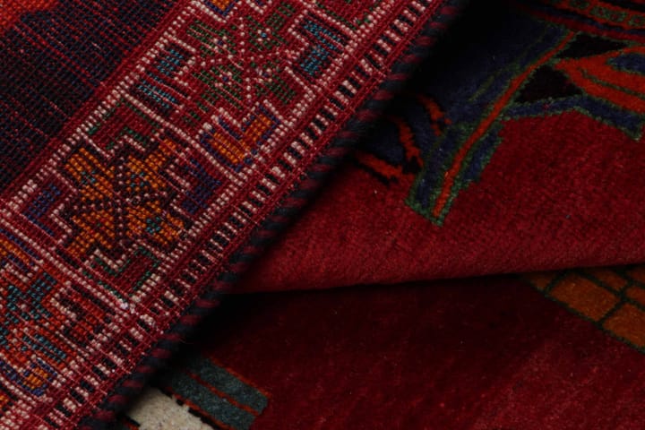 Käsinsolmittu persialainen matto 127x188 cm - Punainen/Beige - Persialainen matto - Itämainen matto
