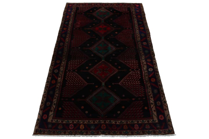 Käsinsolmittu persialainen matto 158x305 cm - Musta/Tummanpunainen - Persialainen matto - Itämainen matto