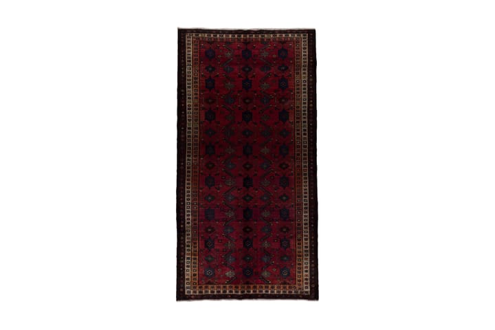 Käsinsolmittu Persialainen Matto 151x293 cm - Punainen/Tummansininen - Persialainen matto - Itämainen matto