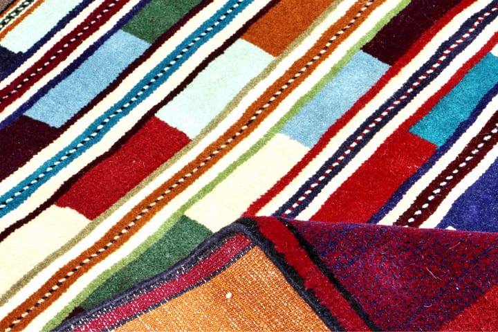 Käsinsolmittu Persialainen matto 205x205 cm Gabbeh Mashhad - Monivärinen - Persialainen matto - Itämainen matto