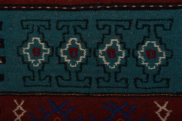 Käsinsolmittu Ylell Persialainen Neulamatto 198x130 cm Kelim - Monivärinen - Kelim-matto