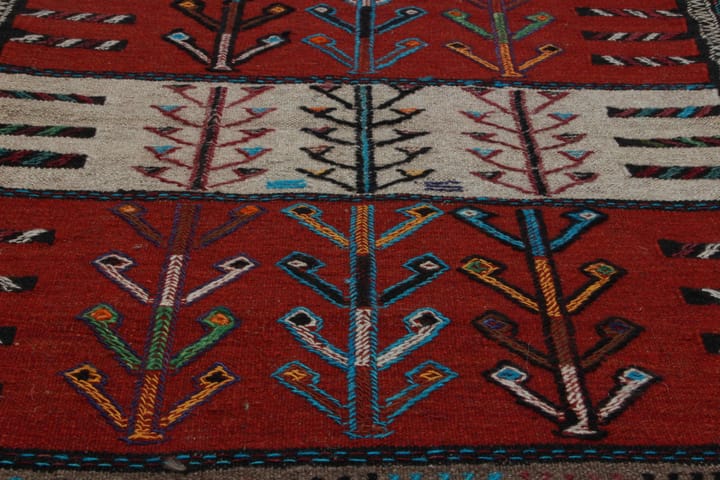 Käsinsolmittu Ylell Persialainen Neulamatto 110x196 cm Kelim - Monivärinen - Kelim-matto
