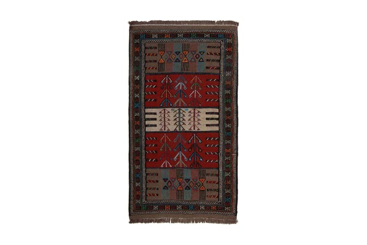 Käsinsolmittu Ylell Persialainen Neulamatto 110x196 cm Kelim - Monivärinen - Kelim-matto