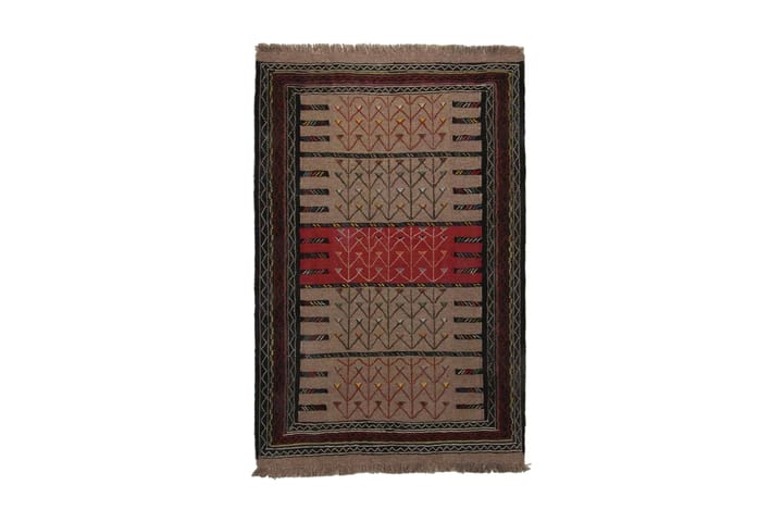 Käsinsolmittu Ylelli Persialainen Neulamatto 115x175 cm Keli - Monivärinen - Kelim-matto