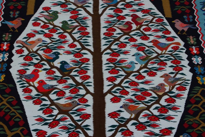 Käsinsolmittu Ylellinen Persialainen Matto 105x190 cm Kelim - Beige/Sininen - Kelim-matto