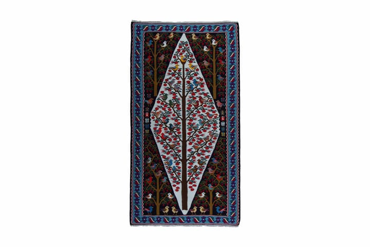 Käsinsolmittu Ylellinen Persialainen Matto 105x190 cm Kelim - Beige/Sininen - Kelim-matto