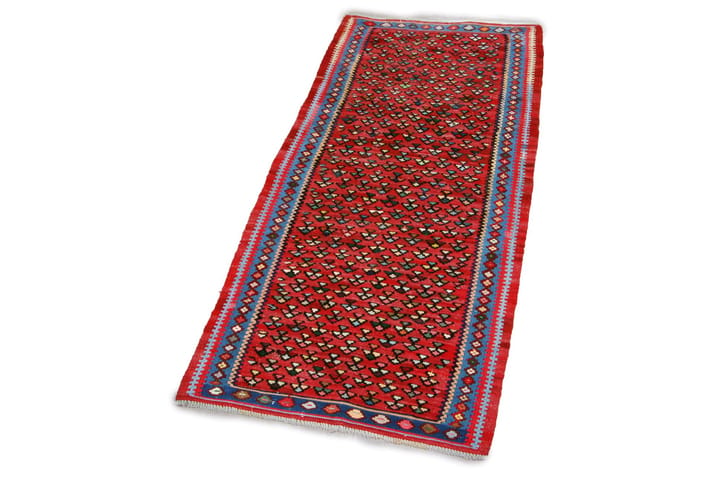 Käsinsolmittu Persialainen matto 100x226 cm Kelim - Punainen/Sininen - Kelim-matto
