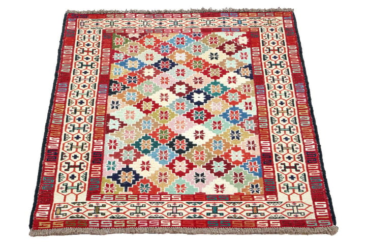 Käsinsolmittu Persialainen matto Varni 110x142 cm Kelim - Monivärinen - Kelim-matto