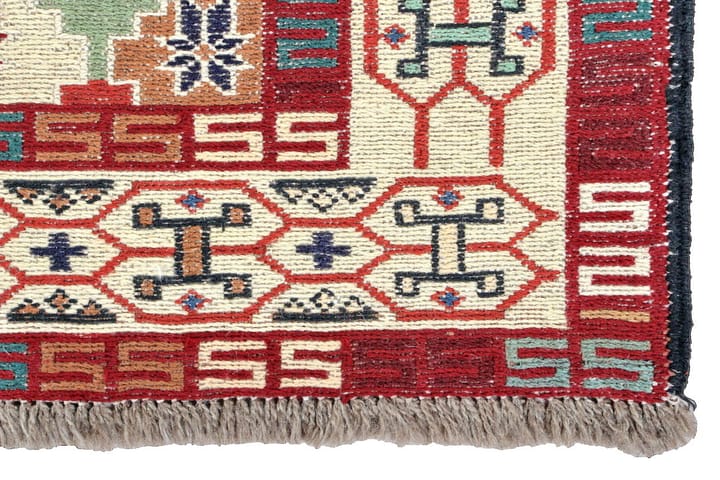 Käsinsolmittu Persialainen matto Varni 110x142 cm Kelim - Monivärinen - Pyöreät matot - Käsintehdyt matot - Yksiväriset matot - Kumipohjamatot - Kelim-matto - Pienet matot - Iso matto