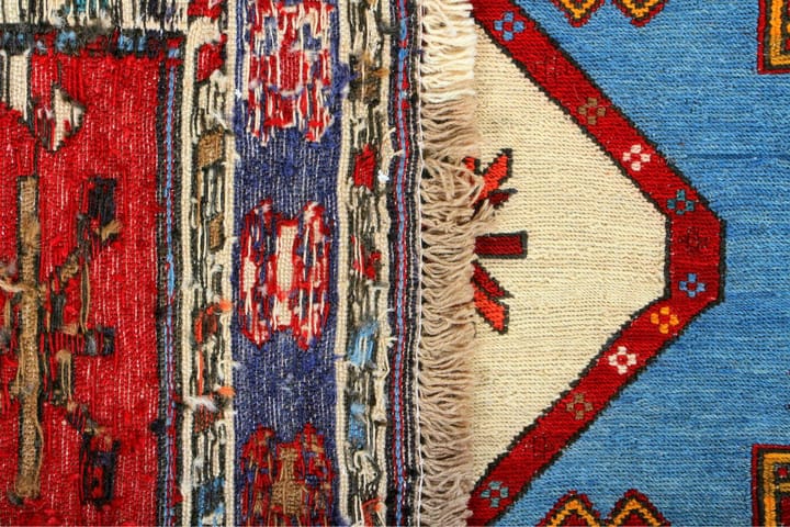 Käsinsolmittu Persialainen matto Varni 153x210 cm Kelim - Punainen/Tummansininen - Kelim-matto