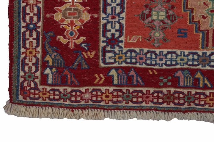 Käsinsolmittu Persialainen matto Varni 115x198 cm Kelim - Kupari/Punainen - Kelim-matto