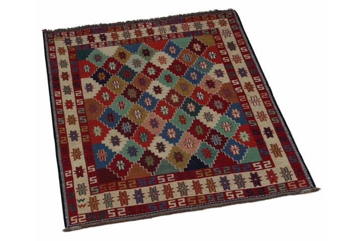 Käsinsolmittu Persialainen matto Varni 109x140 cm Kelim - Monivärinen - Kelim-matto