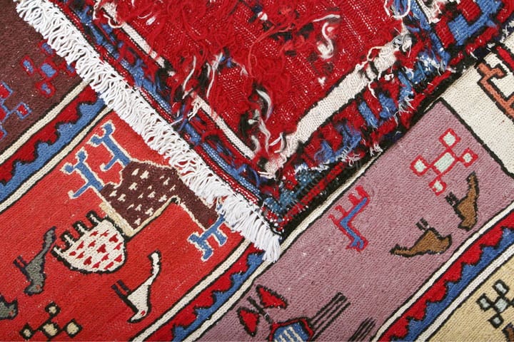 Käsinsolmittu Persialainen Matto Varni 116x184 cm Kelim - Monivärinen - Kelim-matto