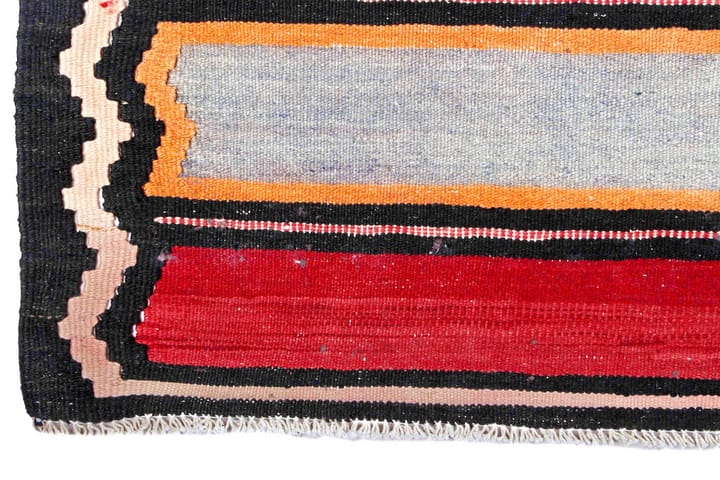 Käsinsolmittu Persialainen matto 146x305 cm Kelim - Punainen / Musta - Kelim-matto