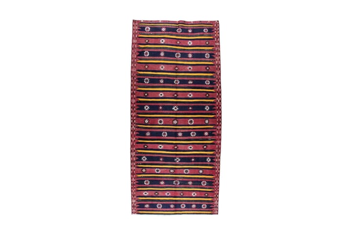 Käsinsolmittu Persialainen matto 143x328 cm Kelim - Monivärinen - Kelim-matto