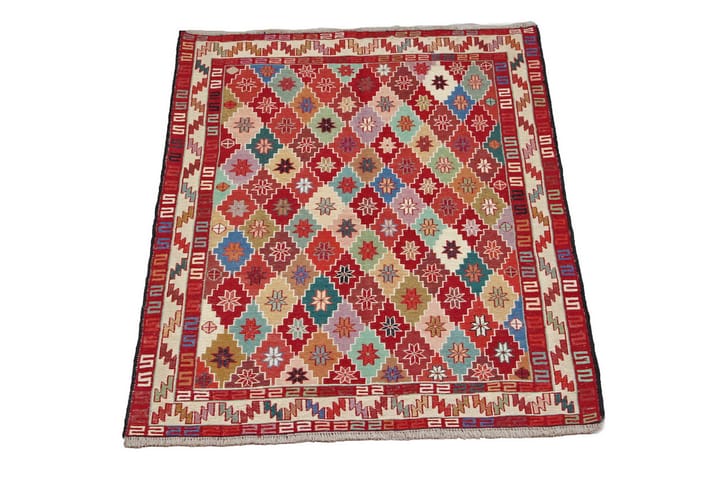 Käsinsolmittu Persialainen matto Varni 105x150 cm Kelim - Monivärinen - Kelim-matto