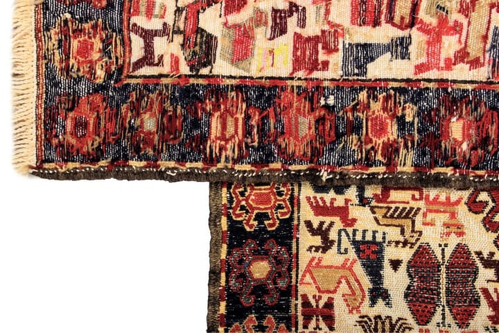 Käsinsolmittu Persialainen Villamatto 80x190 cm Kelim - Monivärinen - Kelim-matto