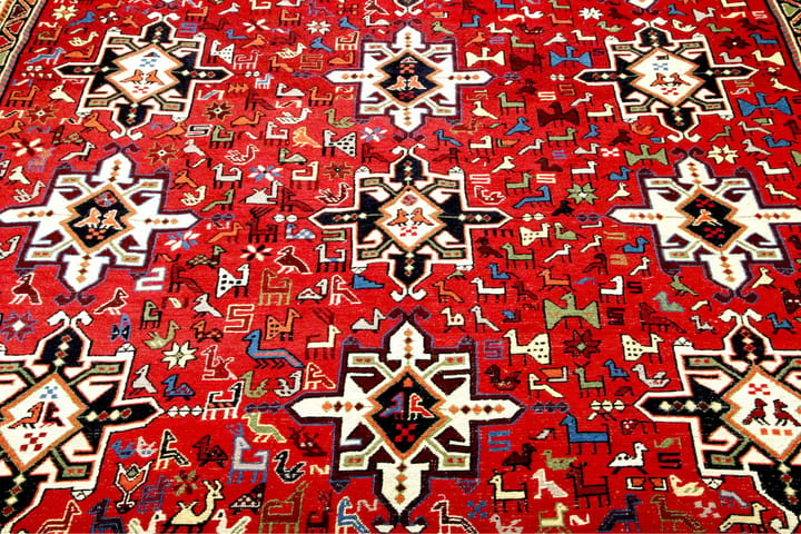 Käsinsolmittu Persialainen matto Varni 211x292 cm Kelim - Punainen/Beige - Kelim-matto