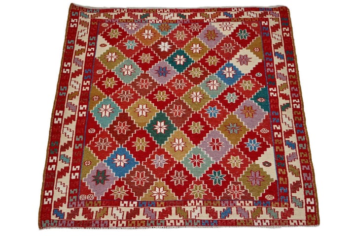 Käsinsolmittu Persialainen matto Varni 107x141 cm Kelim - Monivärinen - Kelim-matto