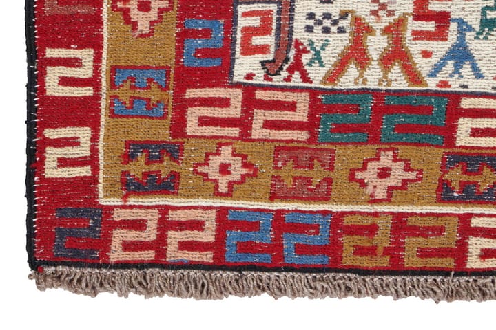 Käsinsolmittu Persialainen matto 97x147 cm Kelim - Kerma/Monivärinen - Kelim-matto