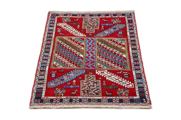 Käsinsolmittu Persialainen matto Varni 105x155 cm Kelim - Punainen/Tummansininen - Kelim-matto