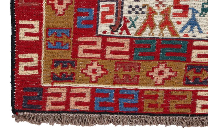 Käsinsolmittu Persialainen matto 99x146 cm Kelim - Kerma/Monivärinen - Kelim-matto