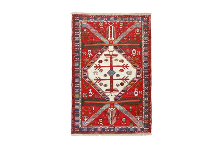 Käsinsolmittu Persialainen matto 105x155 cm Kelim - Punainen/Tummansininen - Kelim-matto