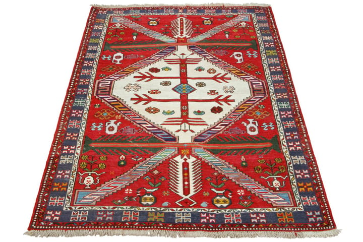 Käsinsolmittu Persialainen matto 105x155 cm Kelim - Punainen/Tummansininen - Kelim-matto