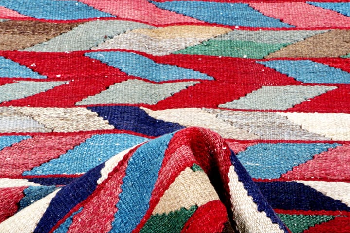 Käsinsolmittu Persialainen matto 112x245 cm Kelim - Monivärinen - Kelim-matto