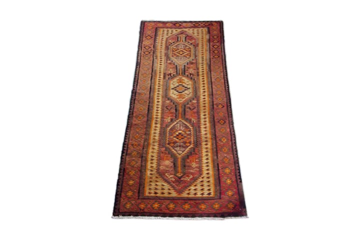 Käsinsolmittu Persialainen matto 100x280 cm Kelim - Kupari / Keltainen - Kelim-matto