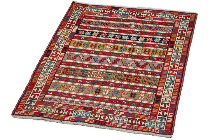 Käsinsolmittu Persialainen matto Varni 108x142 cm Kelim - Monivärinen - Kelim-matto
