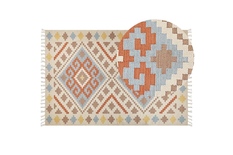 Kelimmatto Atan 200x300 cm - Beige - Kodintekstiilit & matot - Matto - Itämainen matto - Kelim-matto